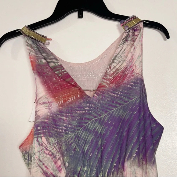 CHARLIE JADE BEADED MAXI DRESS SIZE MEDIUM SLEEVELESS DRESS MULTICOLOR NWT - Picture 6 of 8